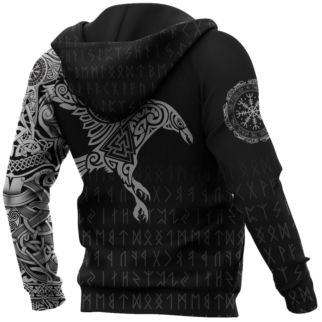 Collection Viking Raven Of Odin Tattoo – 3D Hoodie