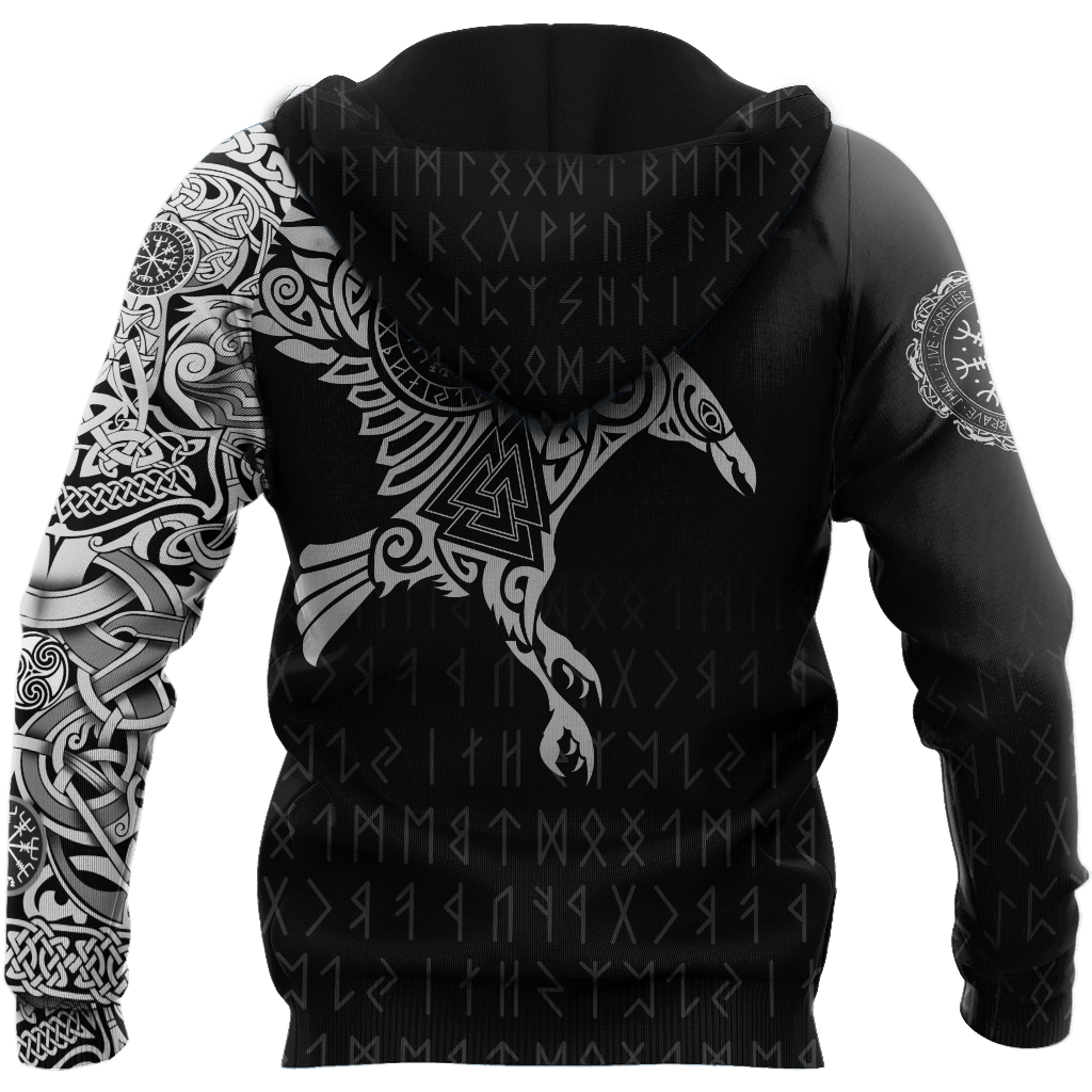 Collection Viking Raven Of Odin Tattoo – 3D Hoodie
