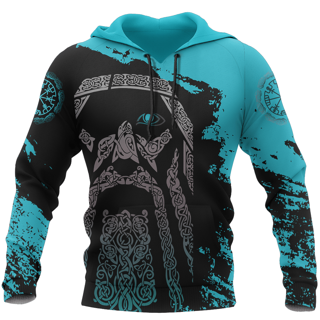 Collection Viking Odin Wotan Blue Edition – 3D Hoodie