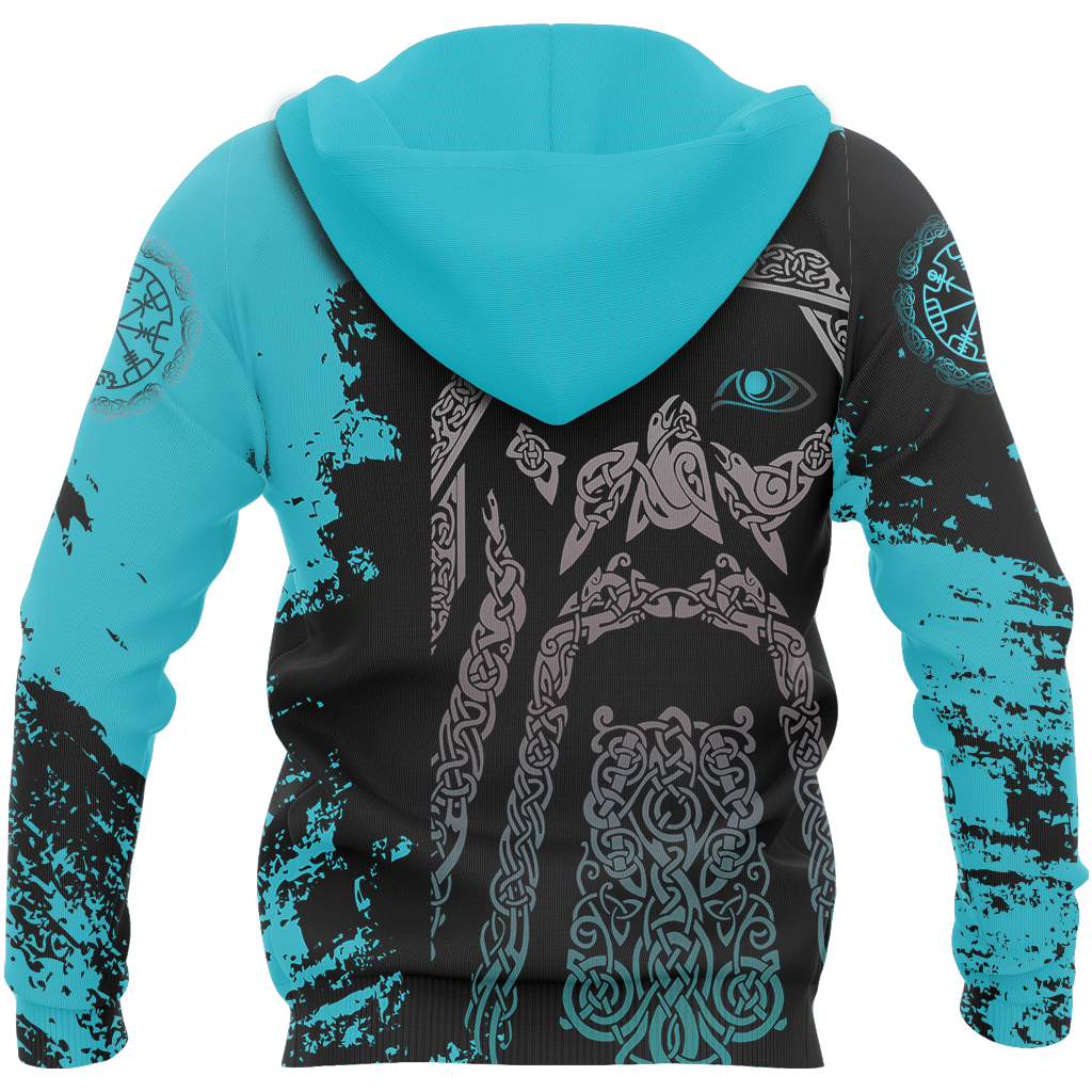Collection Viking Odin Wotan Blue Edition – 3D Hoodie