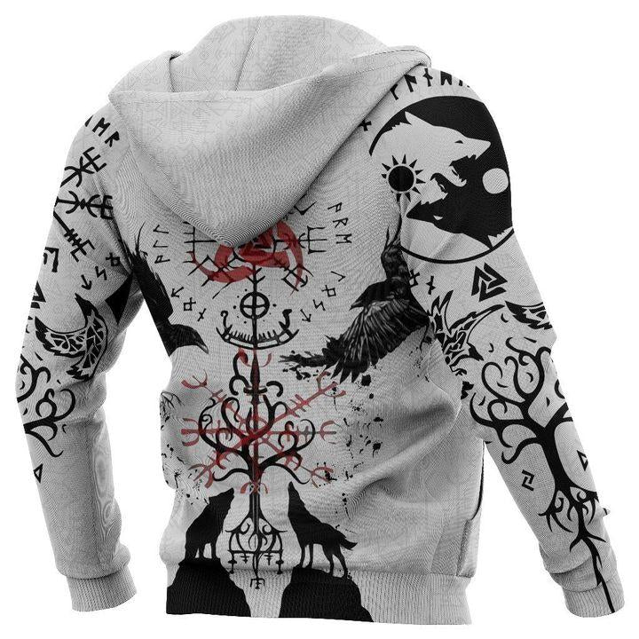 Collection Vegvisir Huginn Muninn Fenrir Yggdrasil – 3D Hoodie
