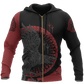 Collection Viking Raven Zip Design – 3D Hoodie