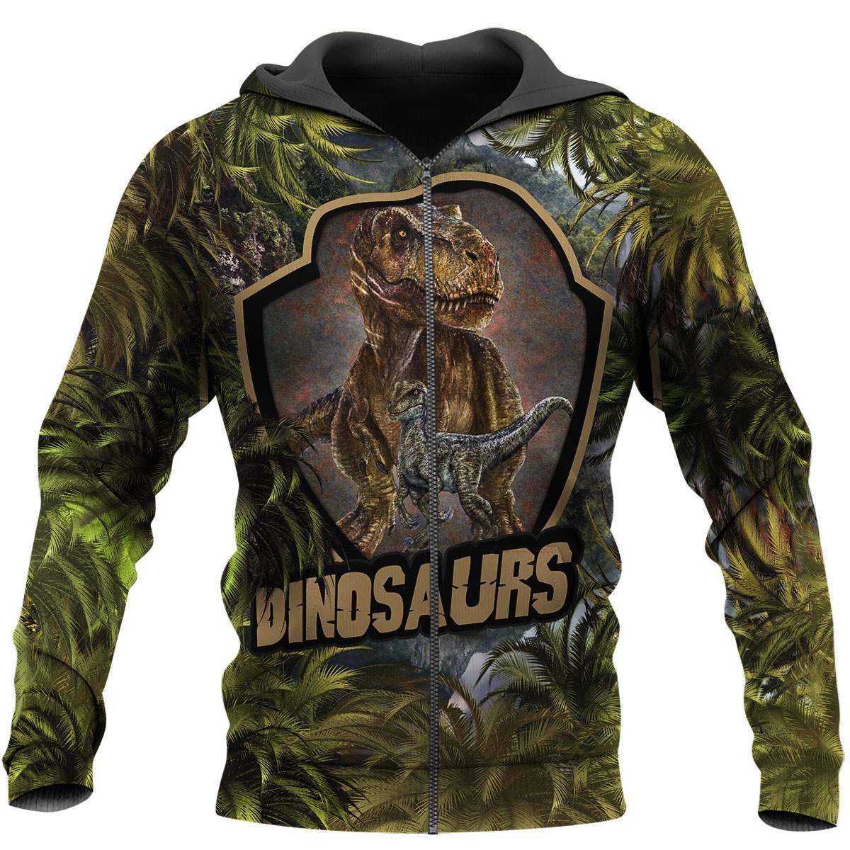 Dinosaurs All Over Print Art – 3D Hoodie