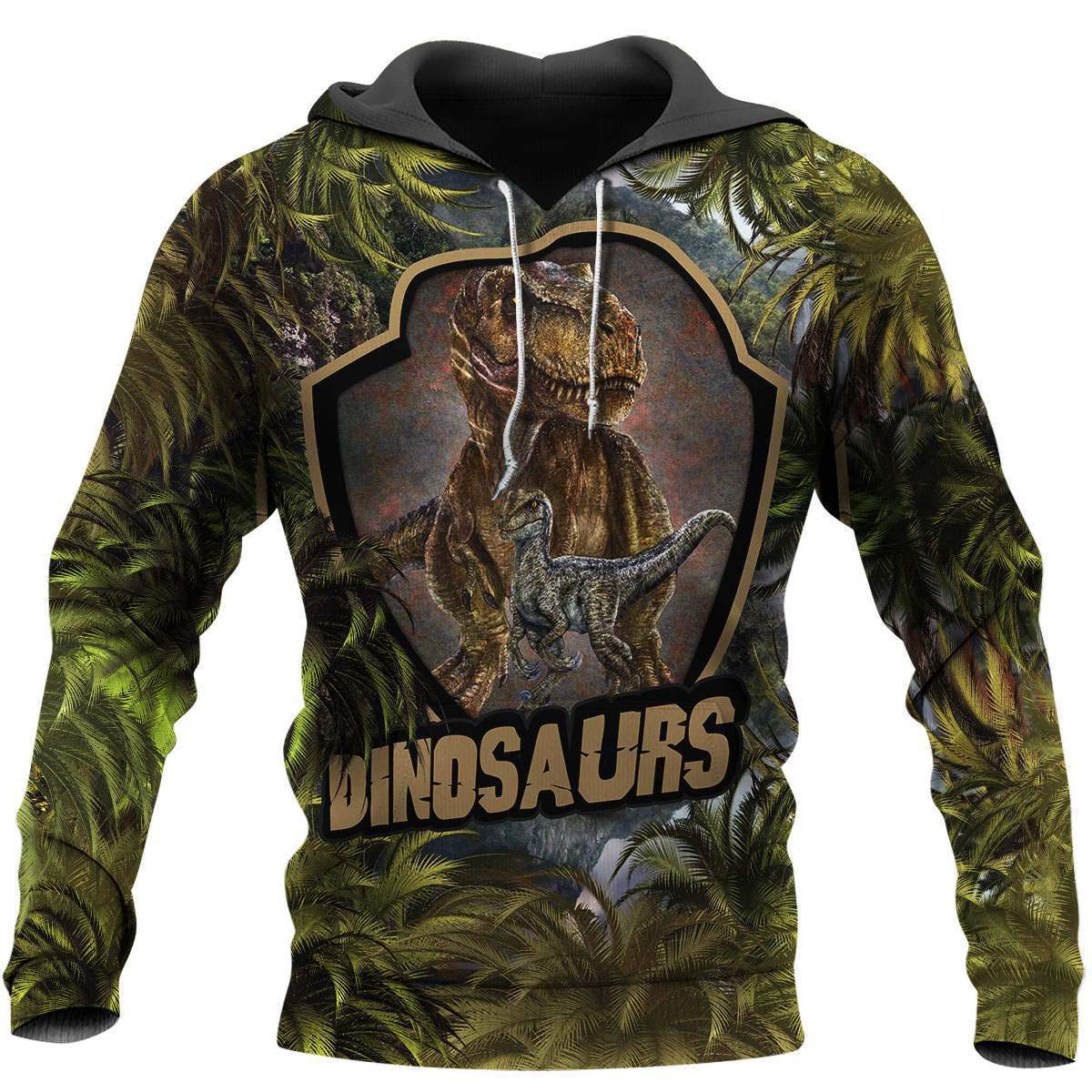 Dinosaurs All Over Print Art – 3D Hoodie