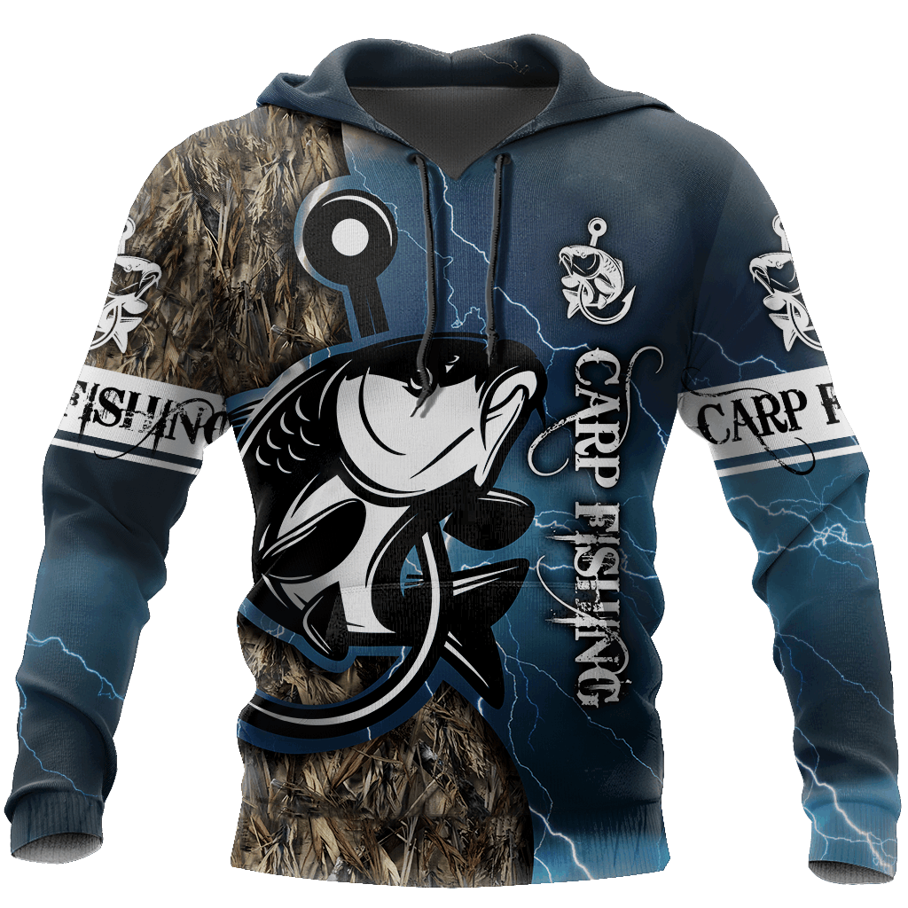 Best Carp Fishing Blue Edition Graphic – 3D Hoodie