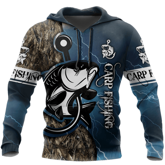 Best Carp Fishing Blue Edition Graphic – 3D Hoodie