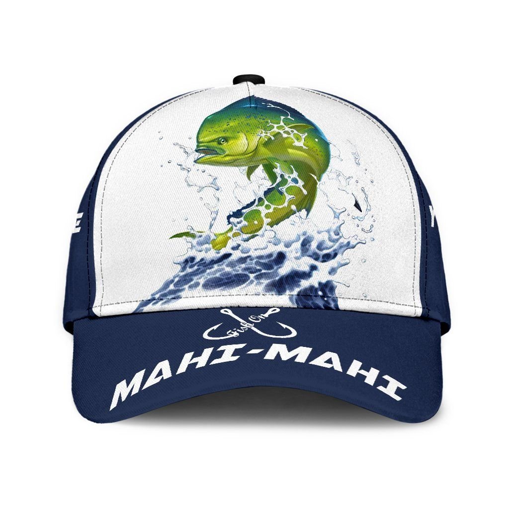 Custom Name Mahi Mahi Fishing Hook 3D Design – Classic Cap