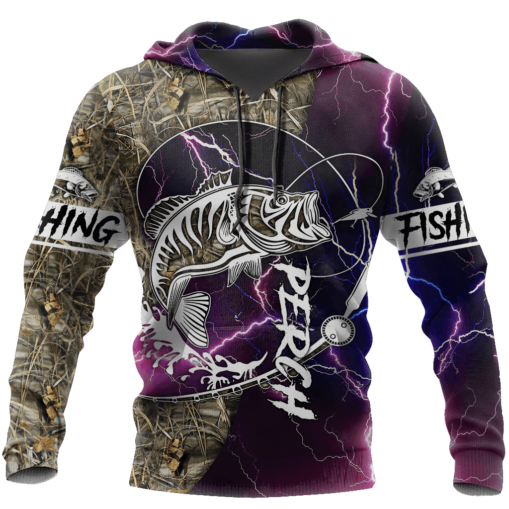 Perch Fishing Hook Up Trippy Graphic – 3D Hoodie