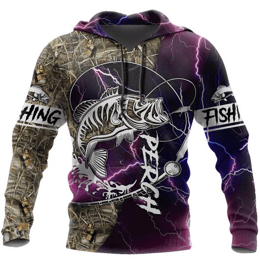 Perch Fishing Hook Up Trippy Graphic – 3D Hoodie