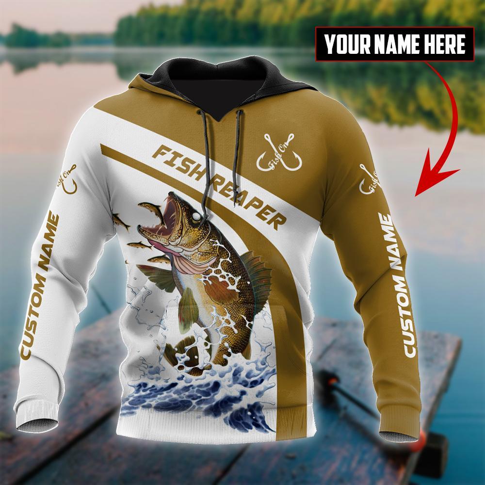 Custom Name Walleye Fishing Graphic – 3D Hoodie