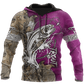 Collection Trout Fishing Purple Tattoo Camo – 3D Hoodie