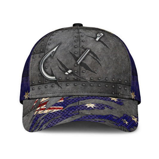 United Kingdom Fishing Hook 3D Design – Classic Cap