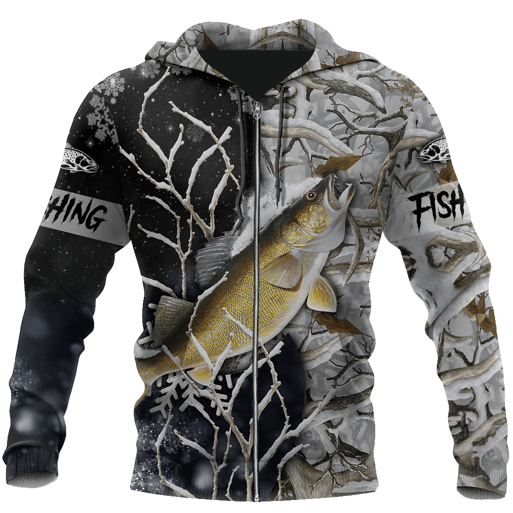Walleye Ice Fishing Gear Graphic – 3D Hoodie