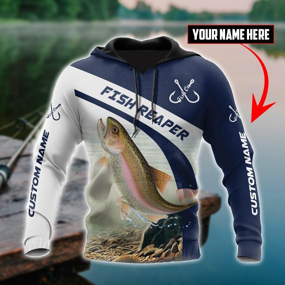 Custom Name Rainbow Trout Fishing Graphic – 3D Hoodie