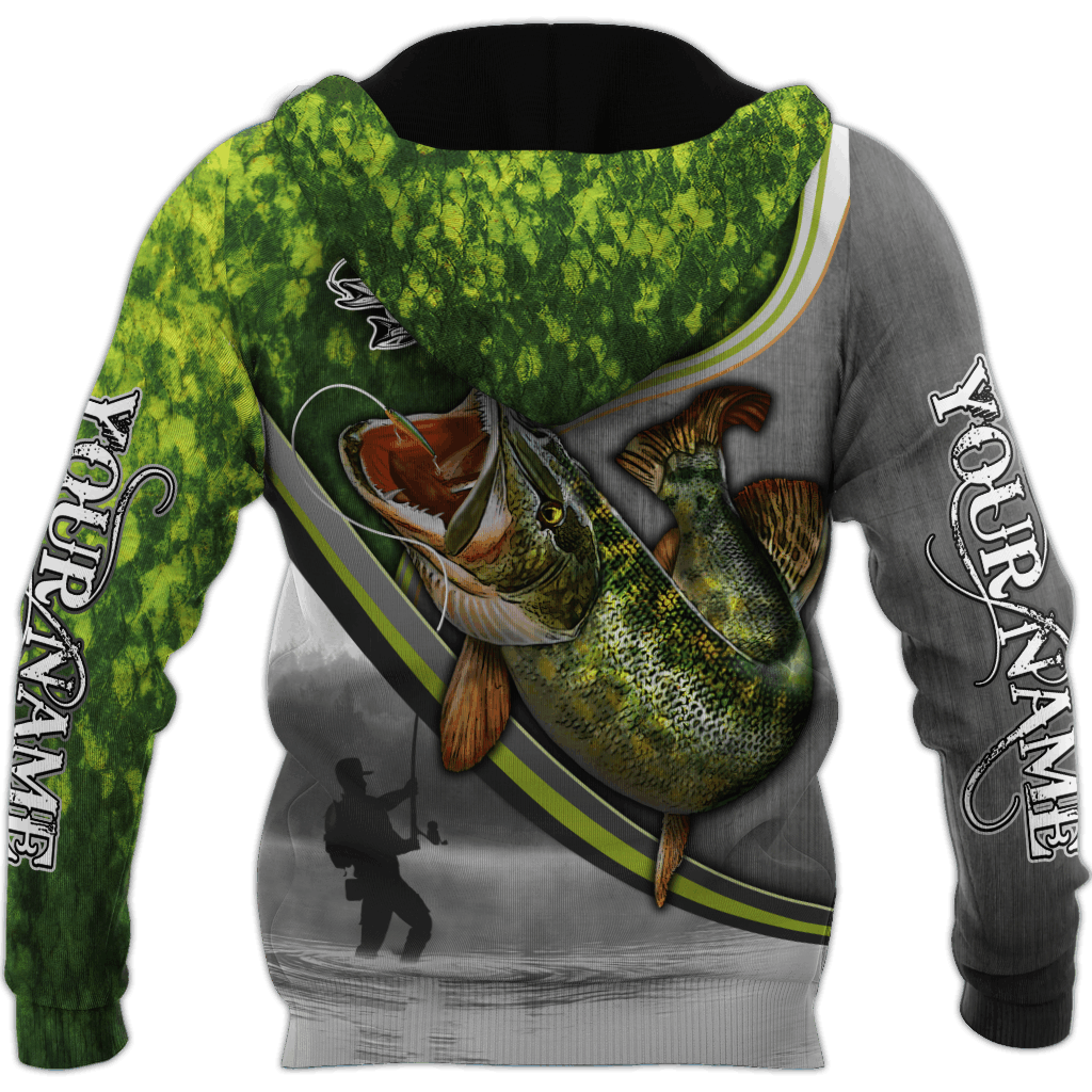 Custom Name Pike Fishing Fisherman Camo Graphic – 3D Hoodie