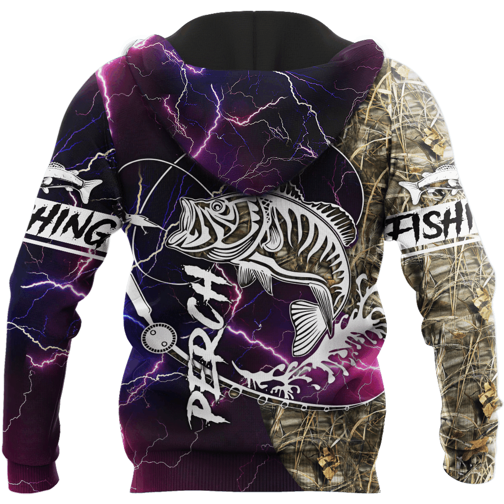 Perch Fishing Hook Up Trippy Graphic – 3D Hoodie