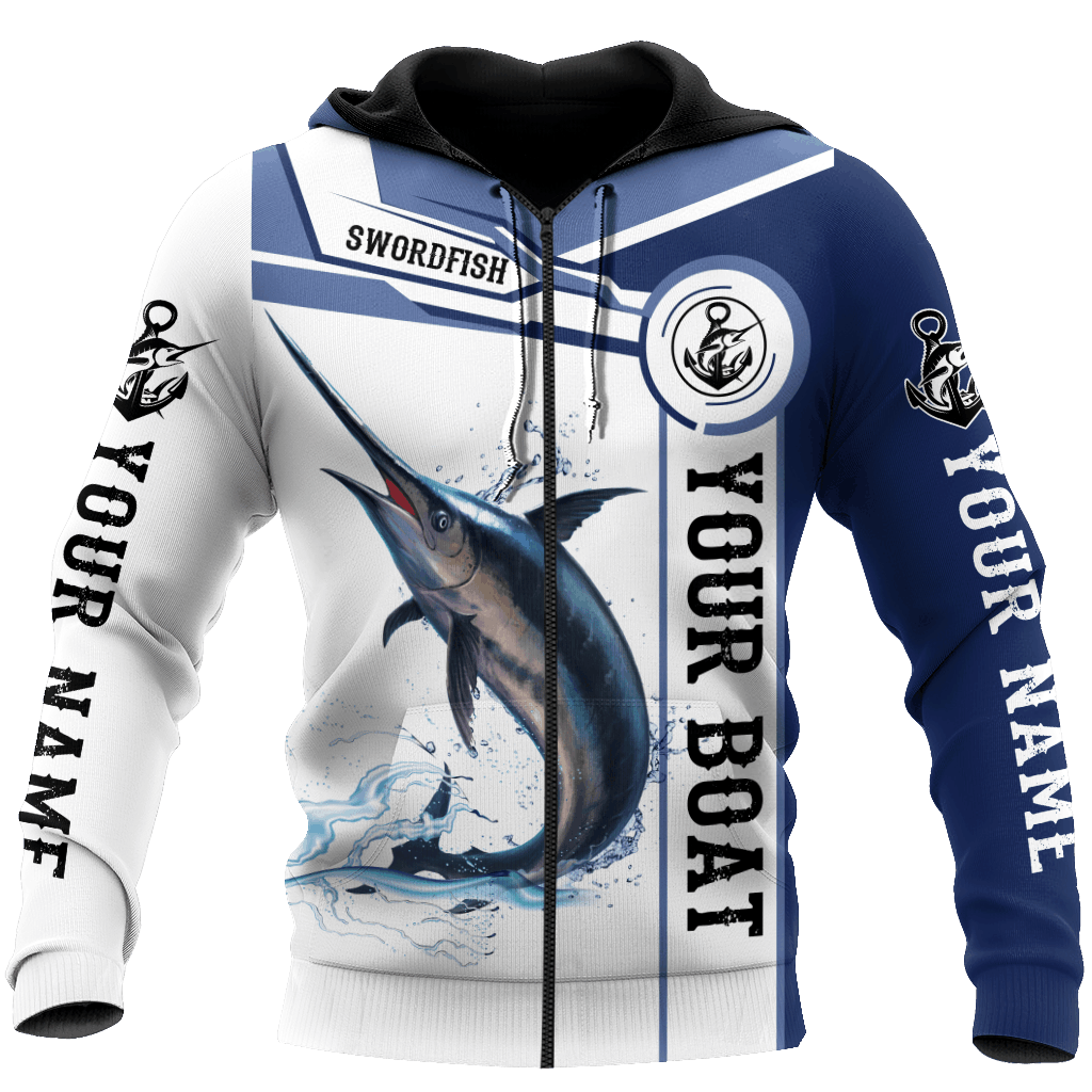 Custom Name Swordfish Catch And Release Graphic – 3D Hoodie
