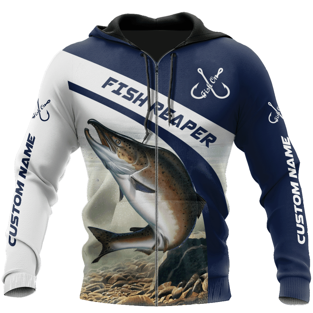 Custom Name Trout Salmon Fishing Graphic – 3D Hoodie