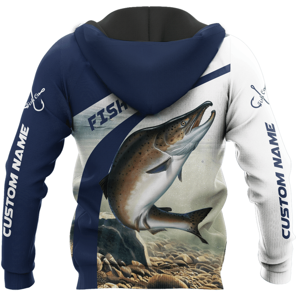 Custom Name Trout Salmon Fishing Graphic – 3D Hoodie