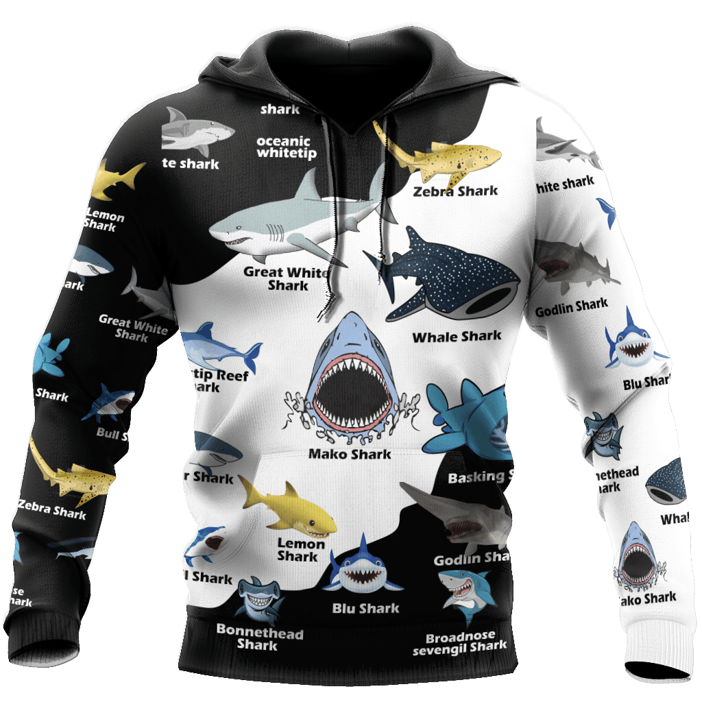 Love Shark Fishing Graphic – 3D Hoodie