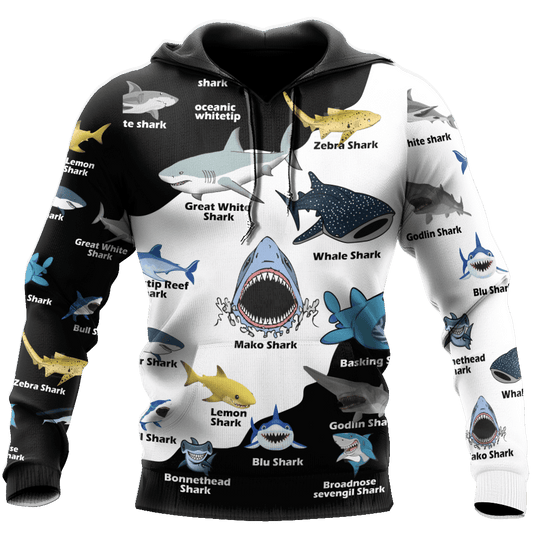 Love Shark Fishing Graphic – 3D Hoodie