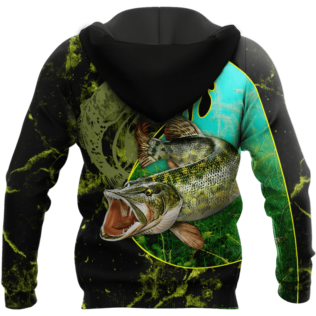 Northern Pike Fishing Underwater Yin Yang Camo Graphic – 3D Hoodie