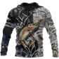 Trout Salmon Ice Fishing Graphic – 3D Hoodie