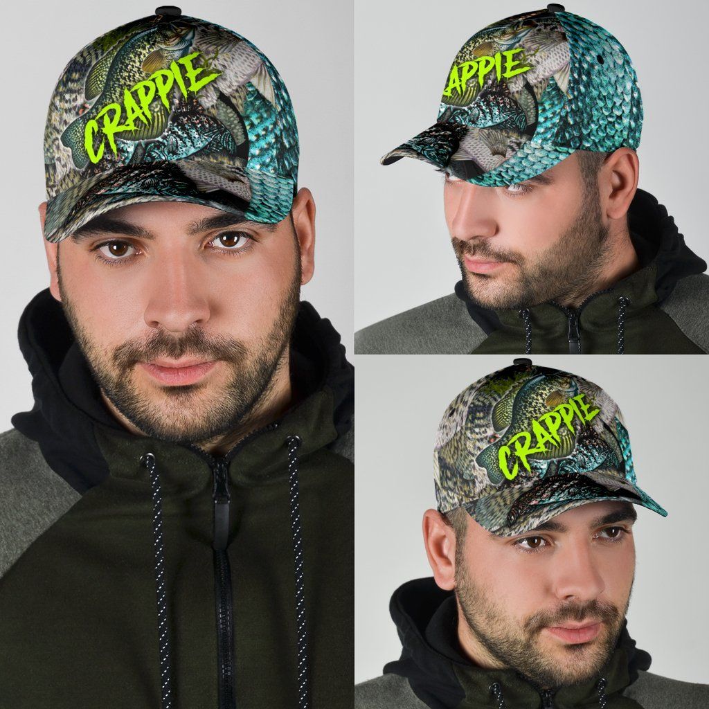 Crappie Fishing Skin Pattern Hook 3D Design – Classic Cap