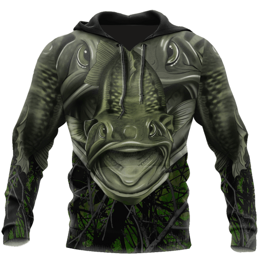 Collection Largemouth Bass Fishing Camo – 3D Hoodie