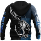 Bass Fishing Tattoo The Rule Blue Graphic – 3D Hoodie