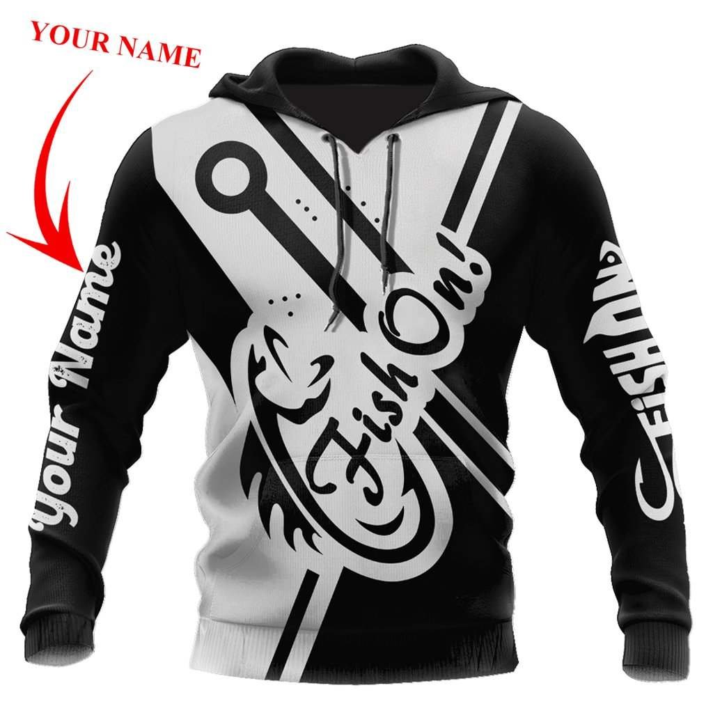 Collection Fish On Custom Name Muddy Camo – 3D Hoodie