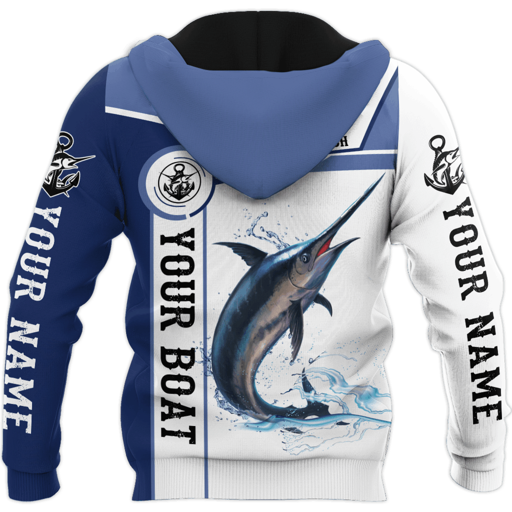 Custom Name Swordfish Catch And Release Graphic – 3D Hoodie