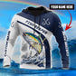 Custom Name Tuna Fishing Graphic – 3D Hoodie