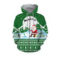 Santa Claus Goes Fishing For Xmas Green Edition – 3D Hoodie