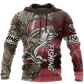 Bass Fishing Sport Red Edition Graphic – 3D Hoodie