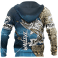 Walleye Fishing Gear Blue Graphic – 3D Hoodie