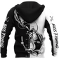 Bass Fishing Tattoo Black And White Graphic – 3D Hoodie