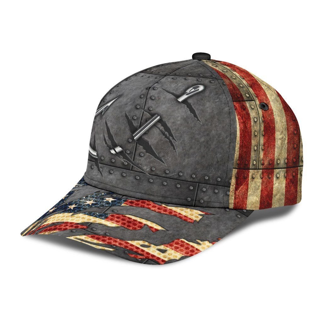 United States Fishing Hook 3D Design – Classic Cap