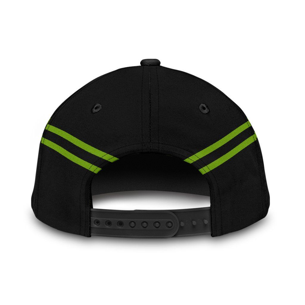 Green Bass Fishing Hook 3D Design – Classic Cap