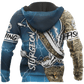 Sturgeon Fishing Blue Sport Camo Graphic – 3D Hoodie