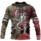 Bass Fishing Sport Red Edition Graphic – 3D Hoodie