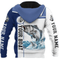 Custom Name Striped Bass Fishing Catch And Release Graphic – 3D Hoodie