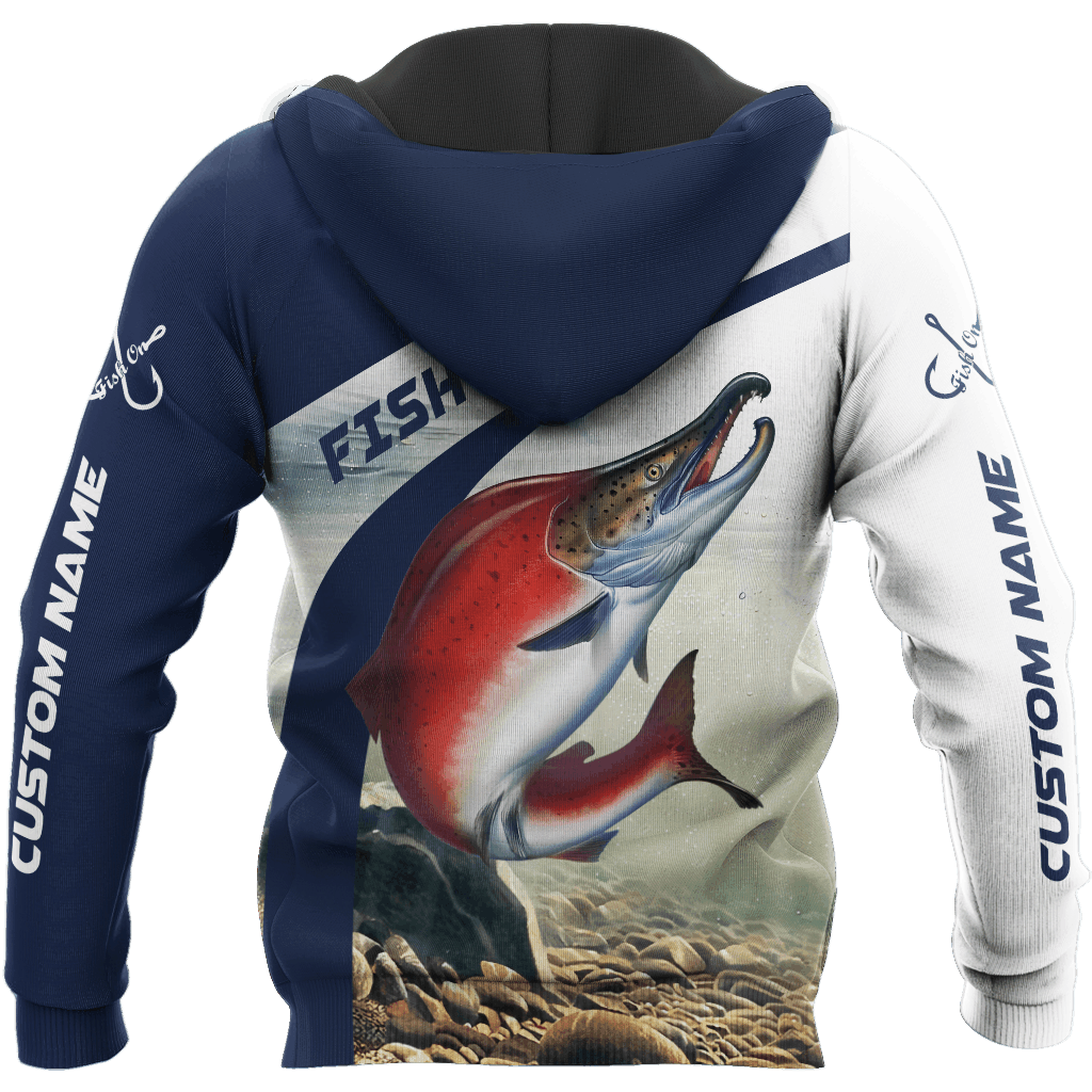 Custom Name Trout Salmon Fishing Graphic – 3D Hoodie