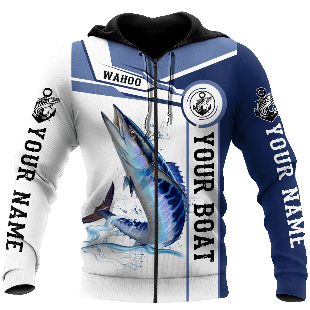 Custom Name Wahoo Fishing Catch And Release Graphic – 3D Hoodie