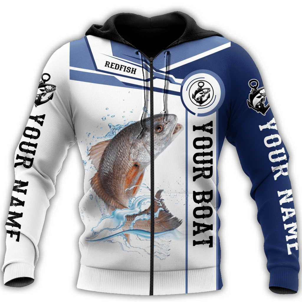Custom Name Redfish Fishing Catch And Release Graphic – 3D Hoodie