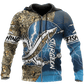 Sturgeon Fishing Blue Sport Camo Graphic – 3D Hoodie