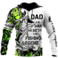 Custom Name Dad Bass Fishing Tattoo Graphic – 3D Hoodie
