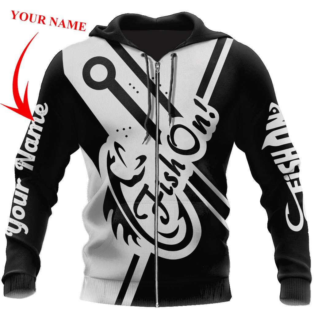 Collection Fish On Custom Name Muddy Camo – 3D Hoodie