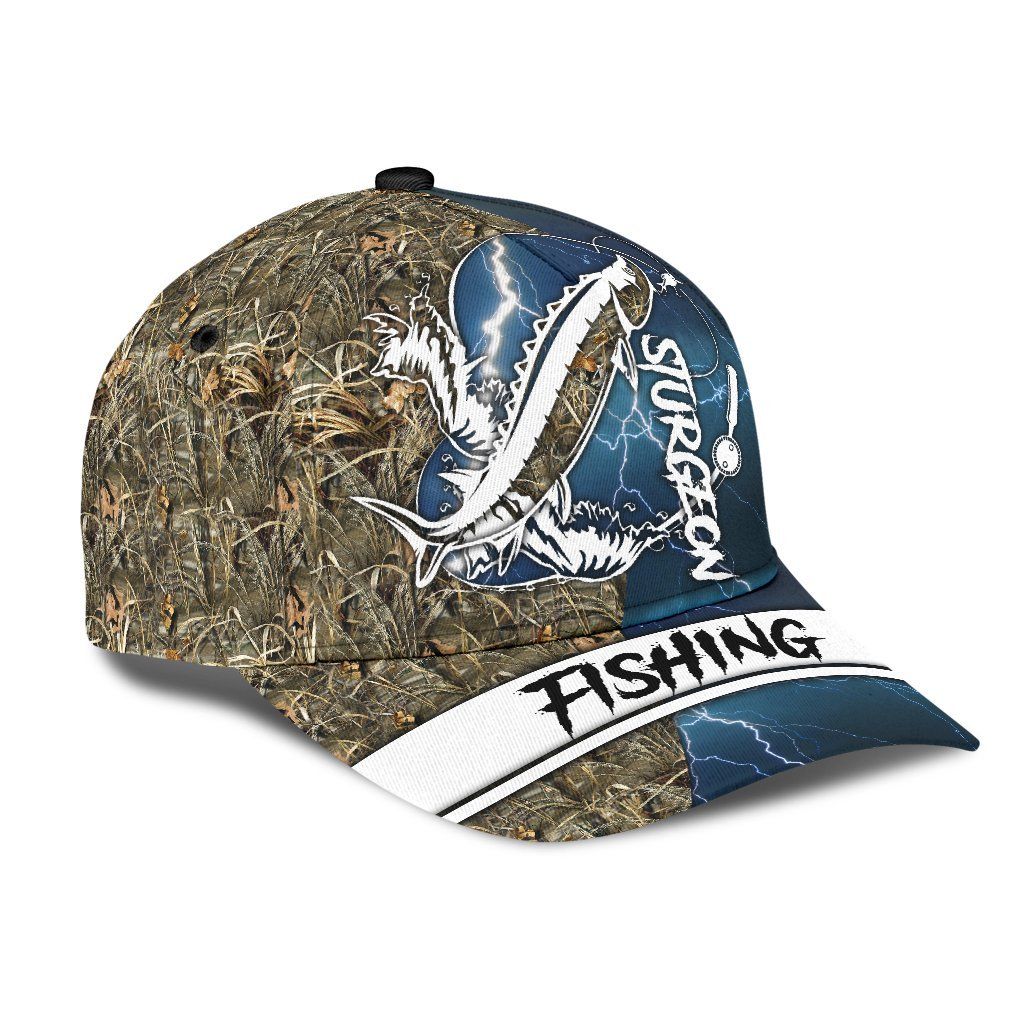 Sturgeon Fishing Hook 3D Design – Classic Cap
