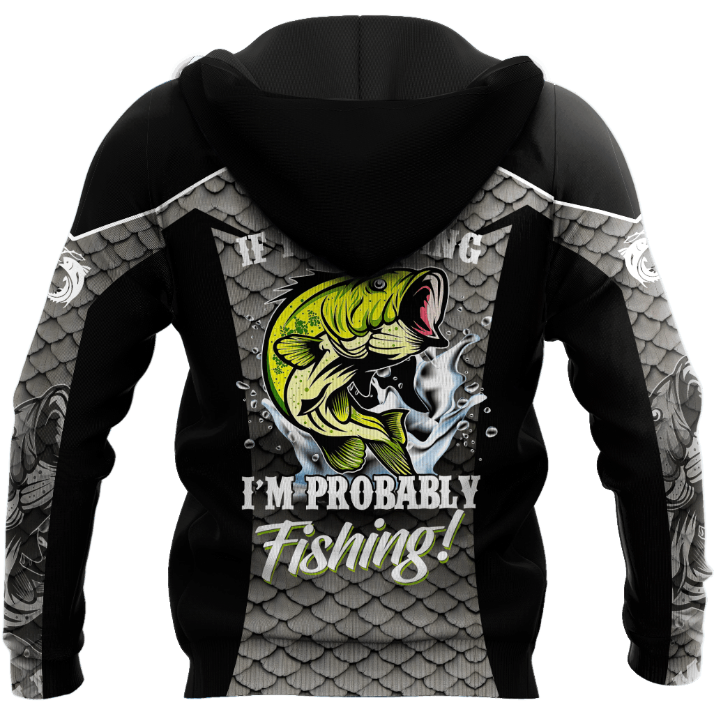Bass Silver Sports Fishing Graphic – 3D Hoodie